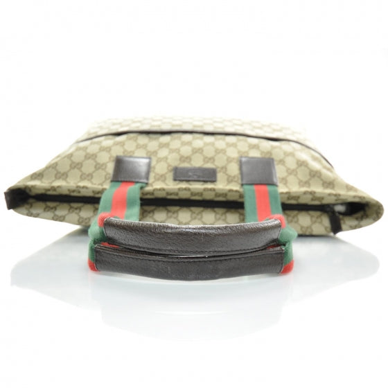 Gucci Monogram Web Large Diaper Tote Brown 5 of 8