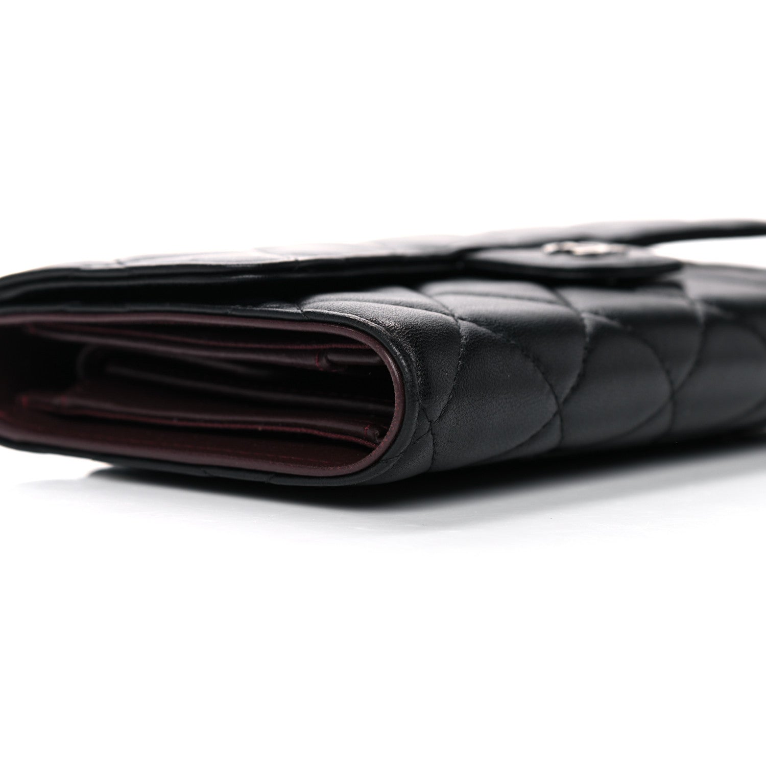 Chanel Lambskin Quilted Large Flap Wallet Black 9 of 13
