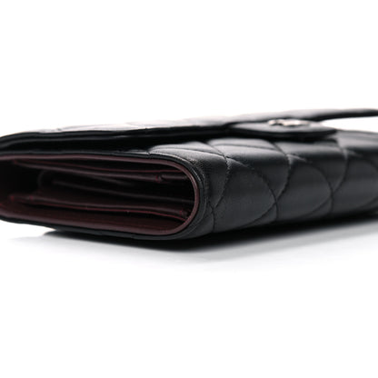 Chanel Lambskin Quilted Large Flap Wallet Black 9 of 13