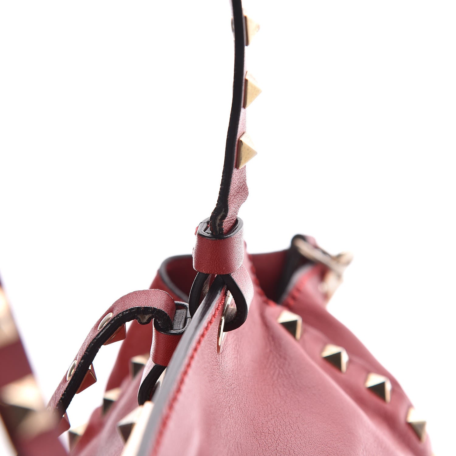 Valentino Garavani Vitello Small Rockstud Tote Rosso Valentino 13 of 13