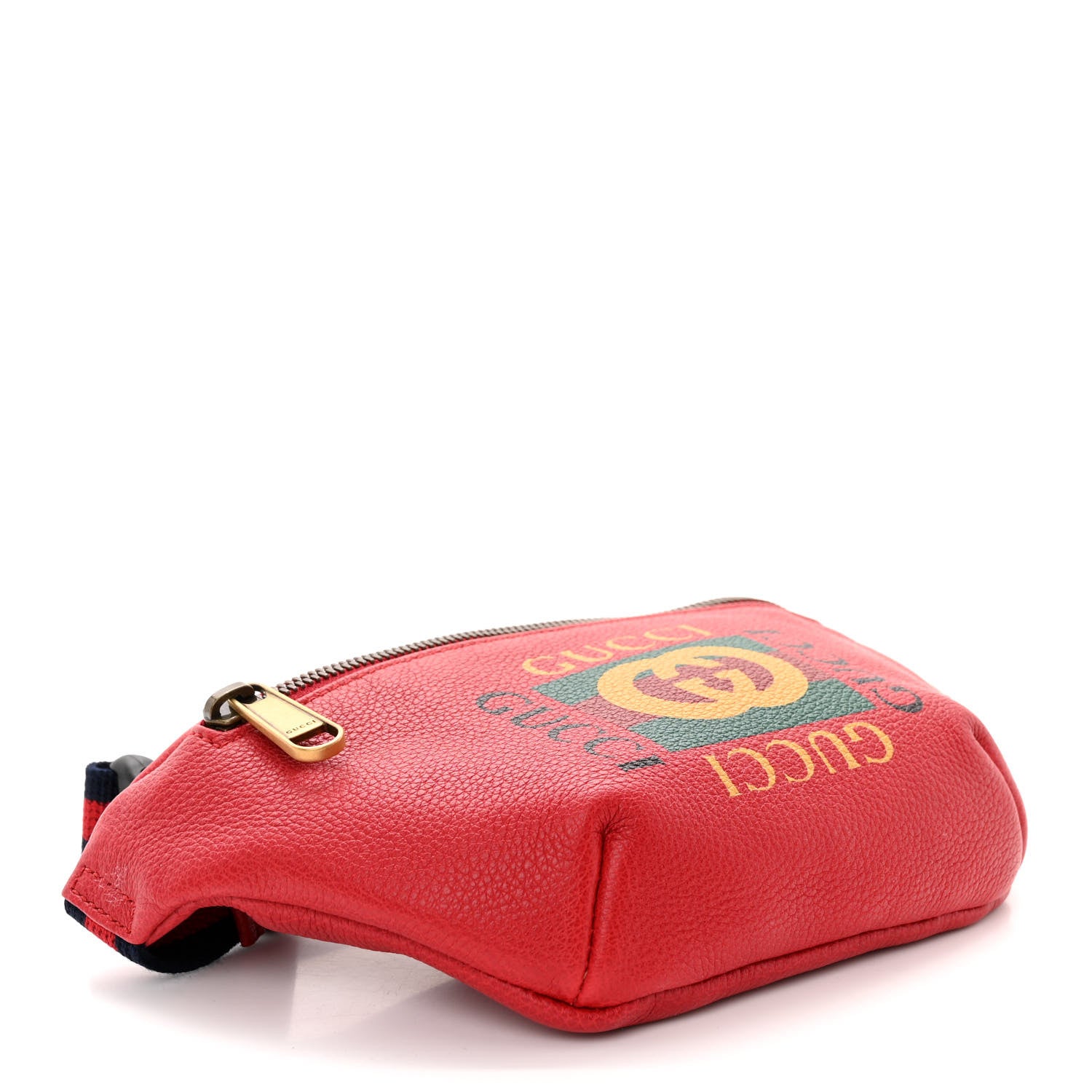 Gucci Grained Calfskin Small Logo Belt Bag Hibiscus Red 4 of 10