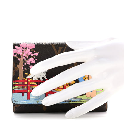 Louis Vuitton Monogram 2021 Christmas Animation Japanese Garden Victorine Wallet Wisteria Pink 2 of 7