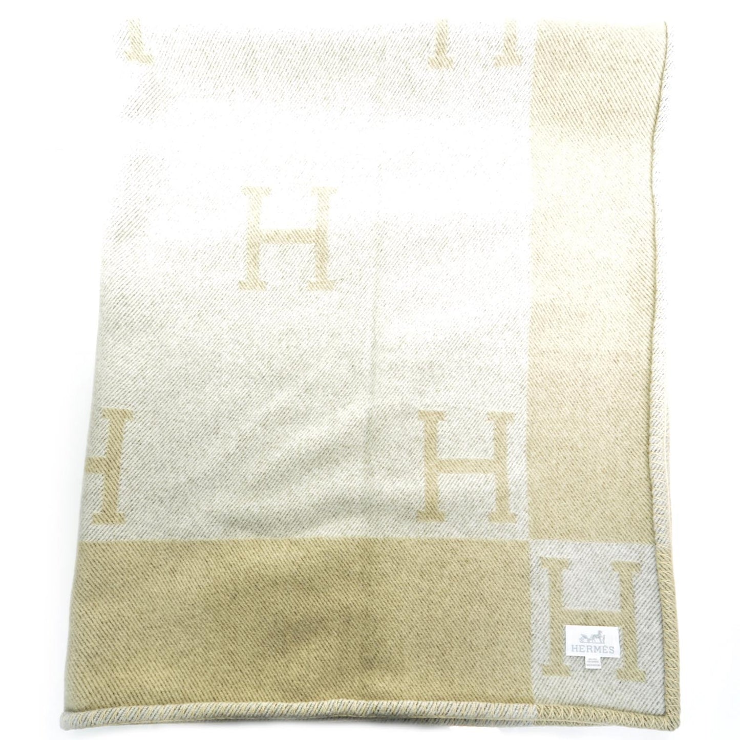 Wool Cashmere Signature Avalon Blanket Ecru