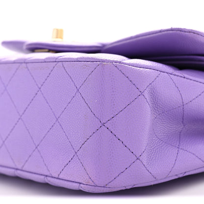 Chanel Caviar Quilted Small Double Flap Purple 10 of 12