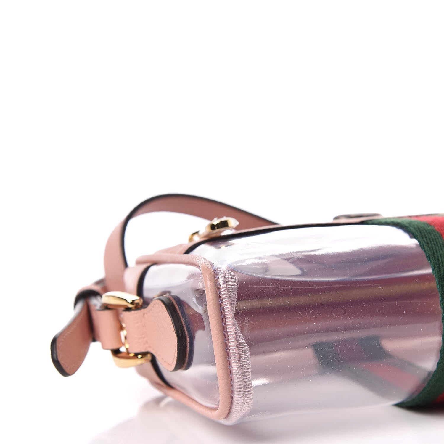 Gucci Vinyl Web Mini Ophidia Transparent Shoulder Bag Perfect Pink 6 of 8