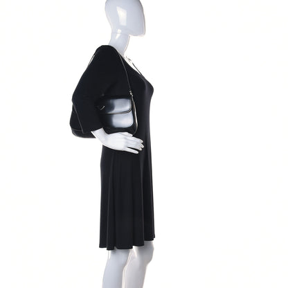 Prada Brushed Calfskin Cleo Flap Shoulder Bag Black 2 of 14