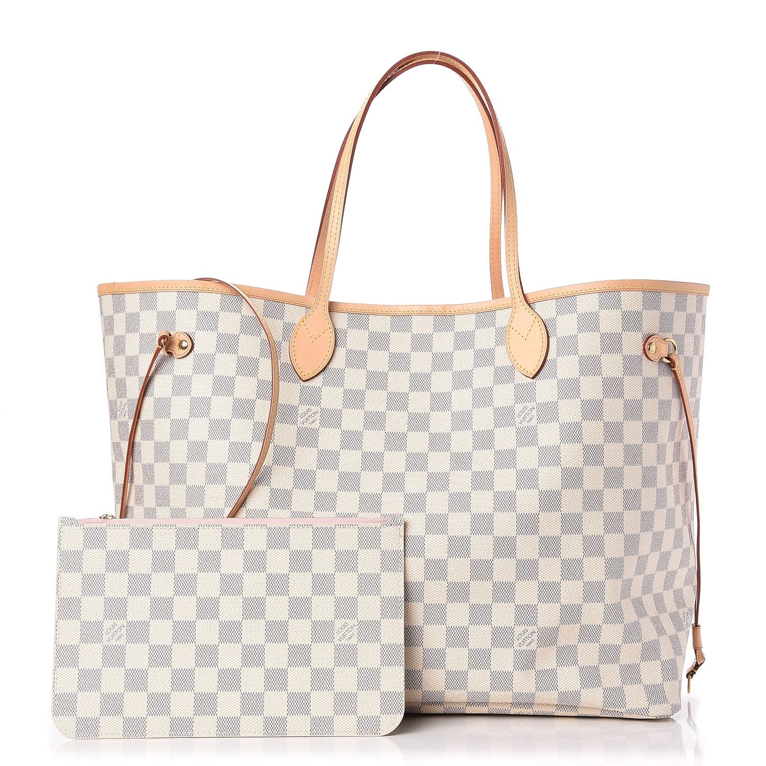 Louis Vuitton Damier Azur Neo Neverfull GM Rose Ballerine 1 of 8