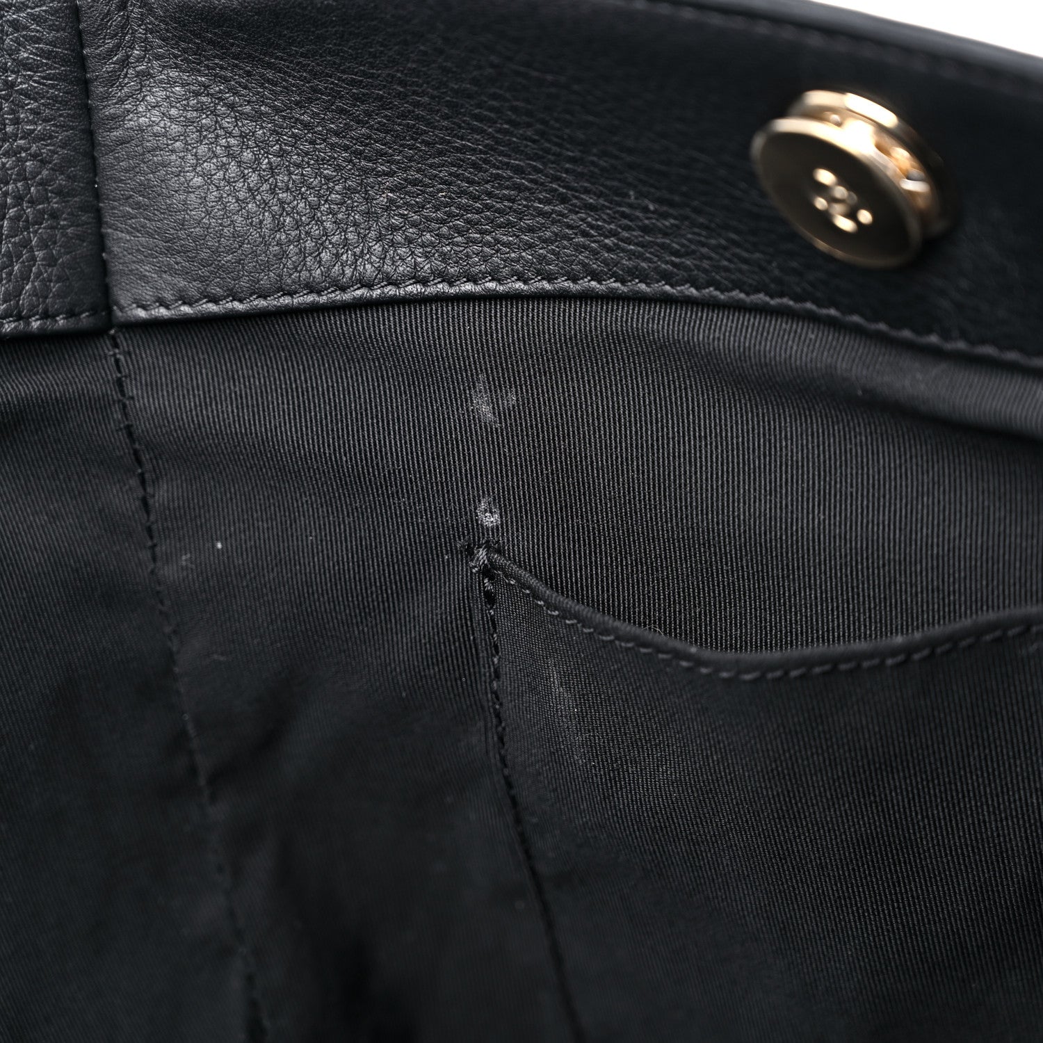 Chanel Bullskin Stitched Large Shopping Bag Black 14 of 17