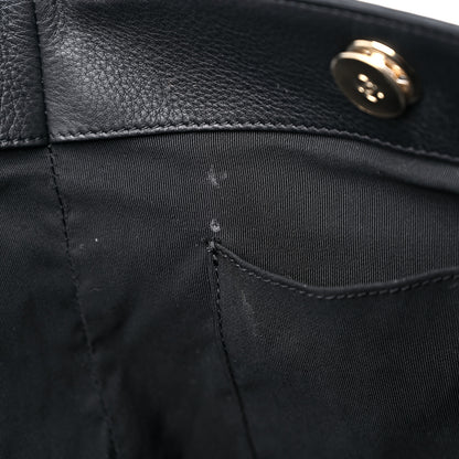Chanel Bullskin Stitched Large Shopping Bag Black 14 of 17