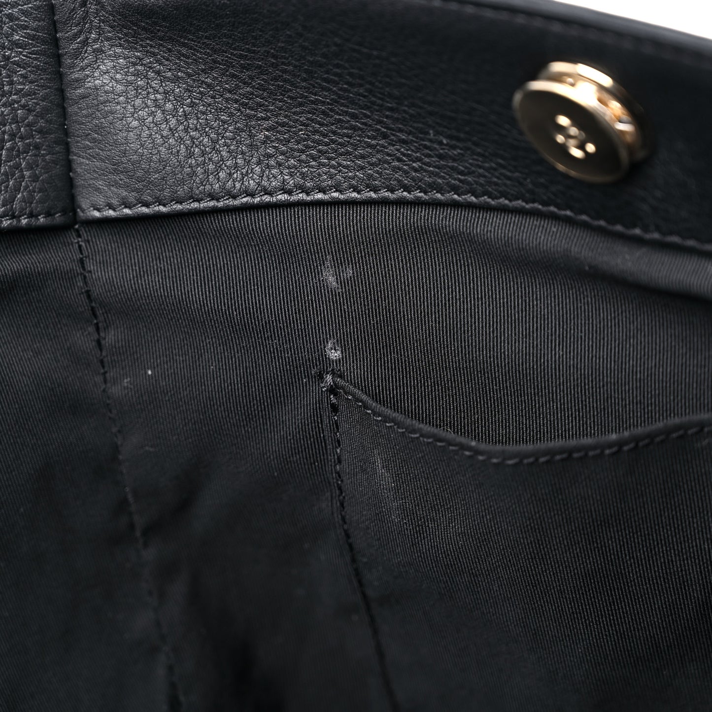 Bullskin Stitched Large Shopping Bag Black