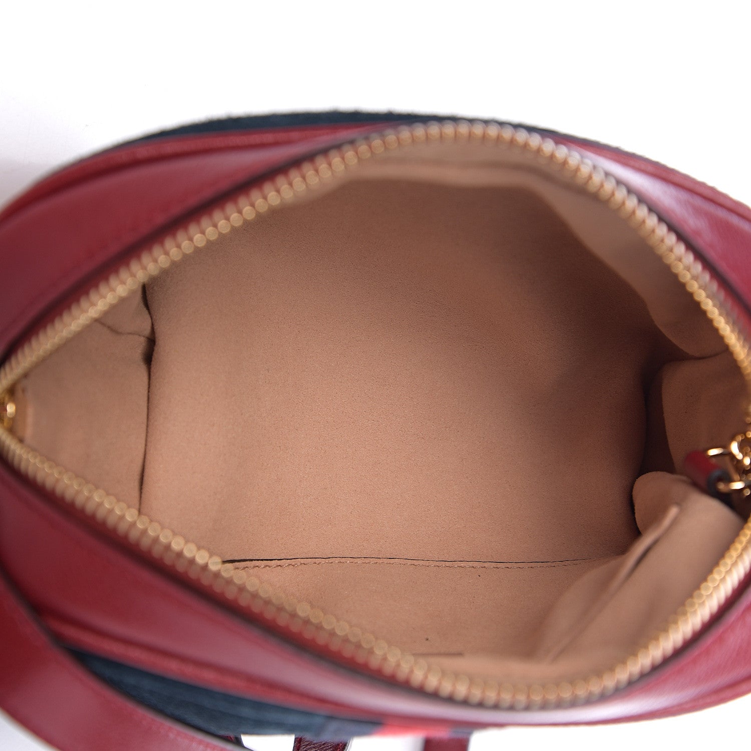 Gucci Suede Calfskin Web Mini Ophidia Shoulder Bag New Blue Romantic Cherry 4 of 9
