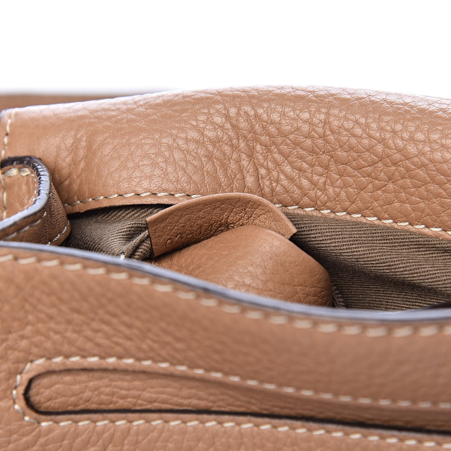 Calfskin Mini Marcie Round Crossbody Bag Nut