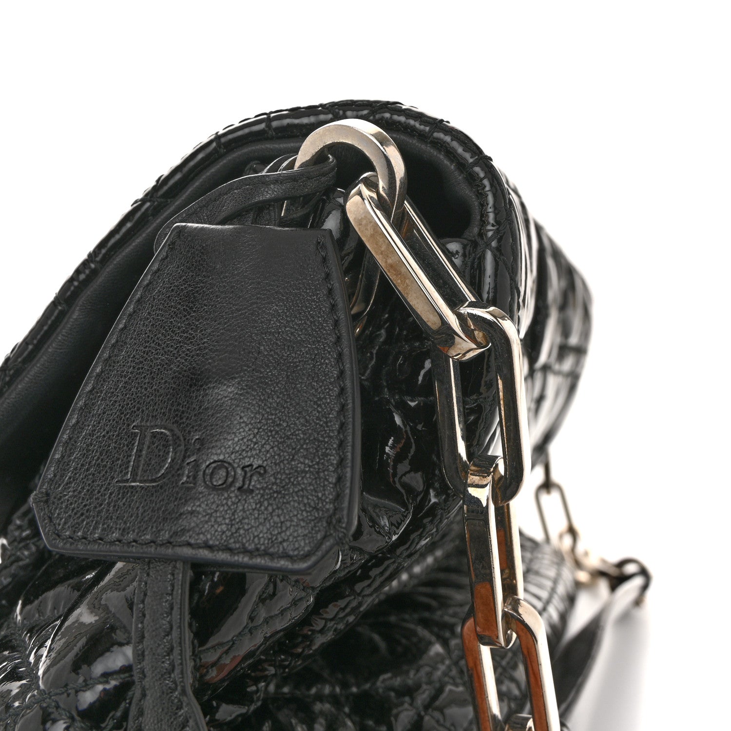 Christian Dior Patent Cannage New Lock Flap Black 14 of 14