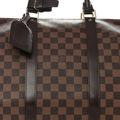 Louis Vuitton Damier Ebene Keepall Bandouliere 55 7 of 9