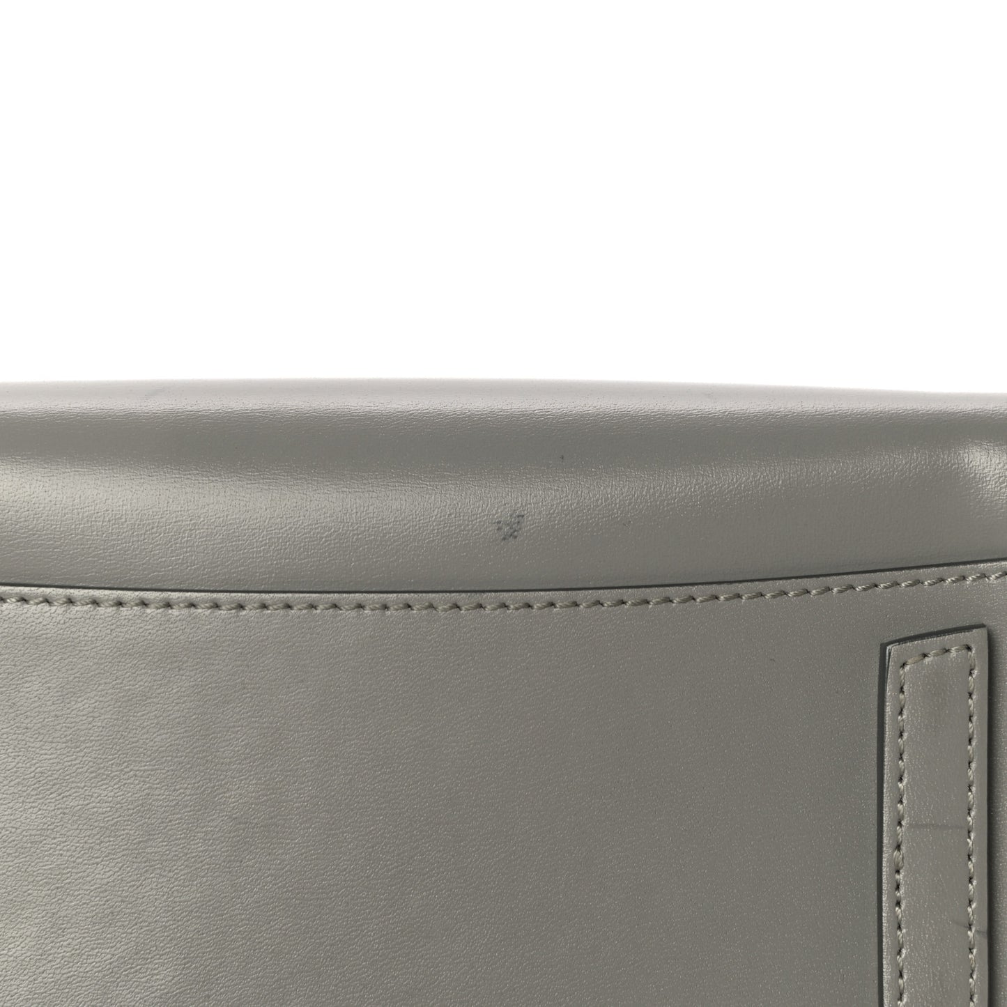 Shiny Lord Calfskin Mini Antigona Pearl Grey