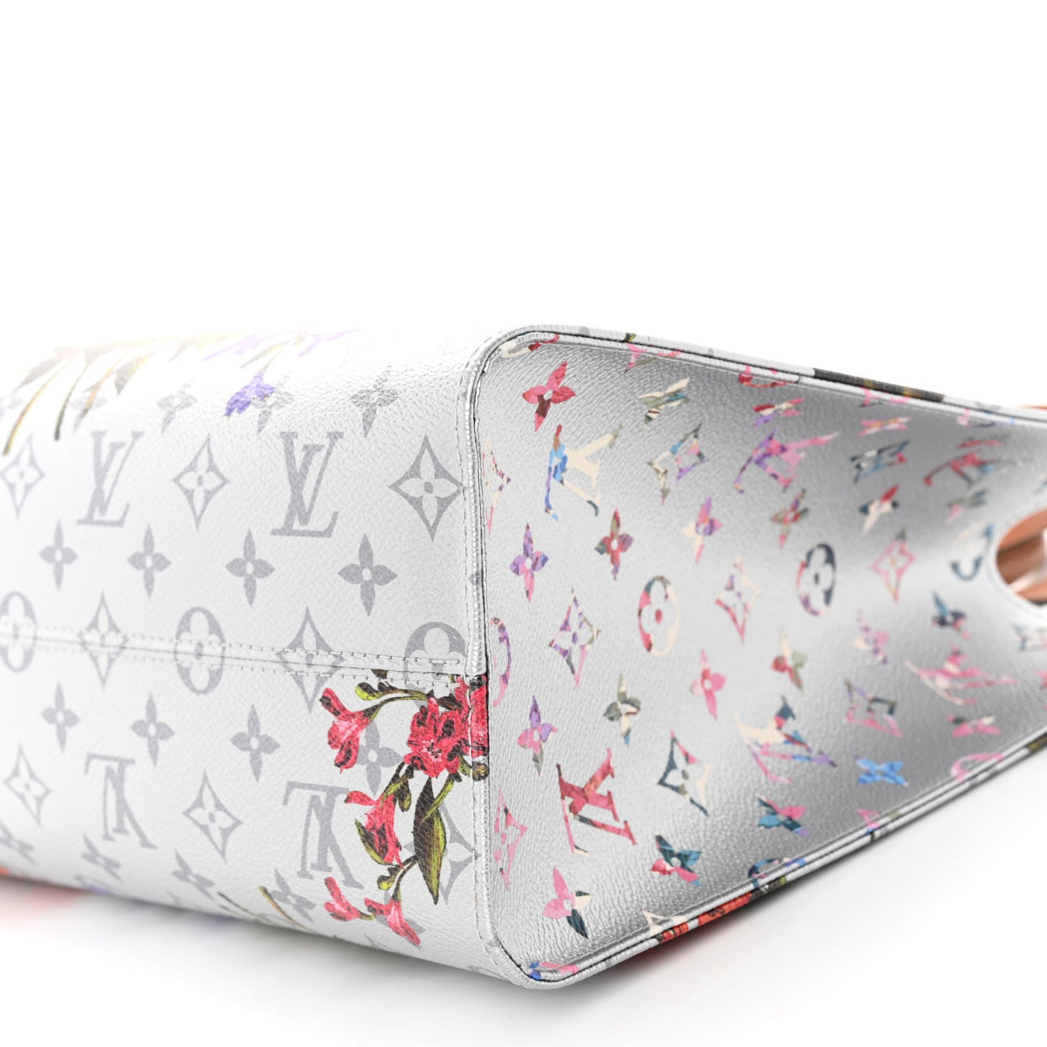 Louis Vuitton Metallic Monogram LV Garden OnTheGo MM Silver 9 of 9