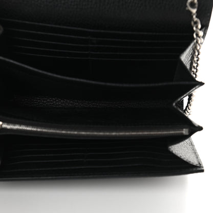 Gucci Calfskin Mini Dionysus Chain Wallet Black 5 of 13