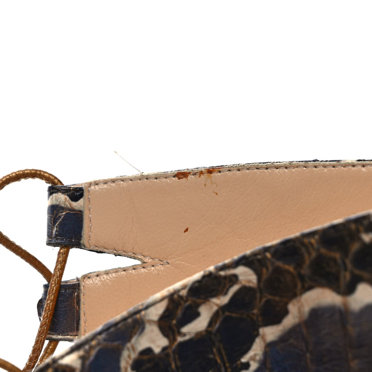 Suede Snakeskin Embossed Pony Hair Corsankle 150 Sandals 39 Indiana