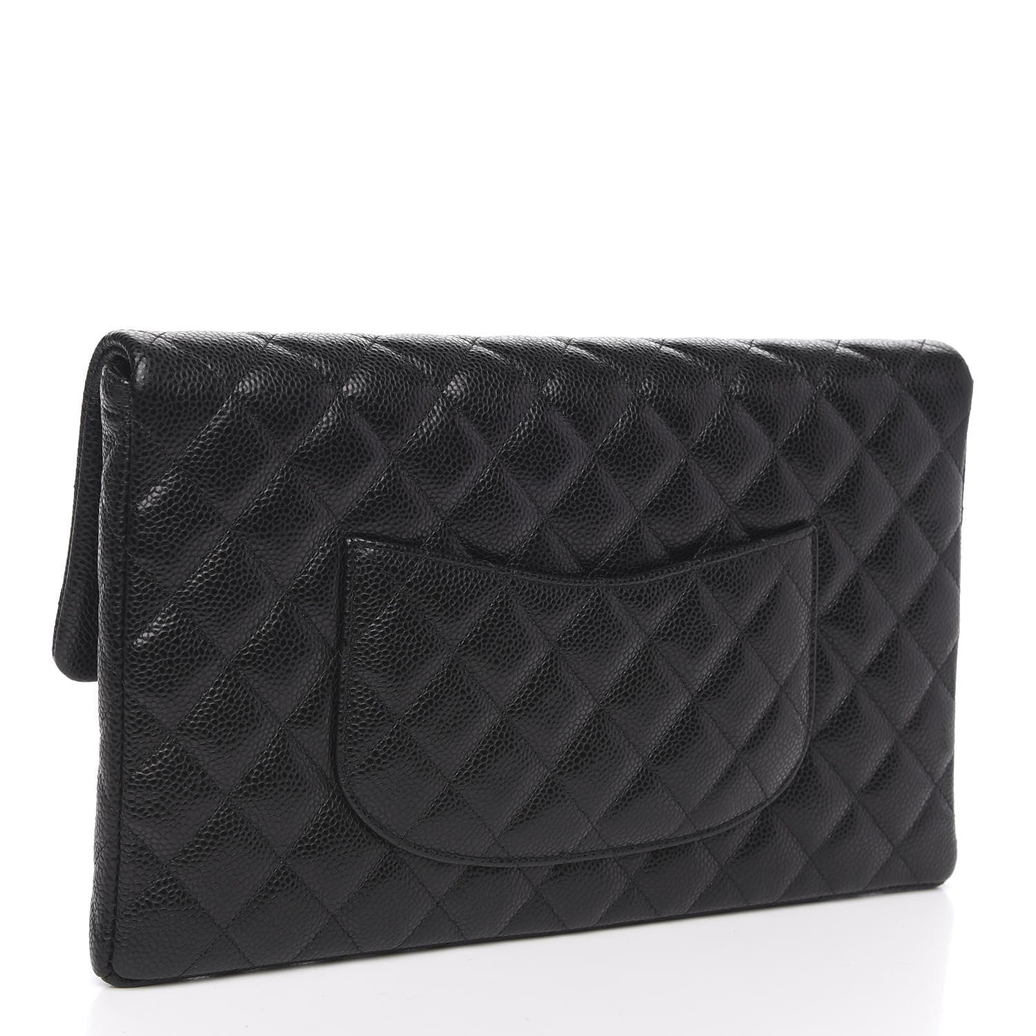 Chanel Caviar Quilted Flap Clutch Black 3 of 10