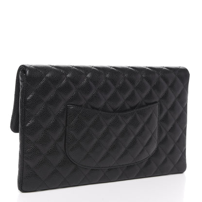 Chanel Caviar Quilted Flap Clutch Black 3 of 10