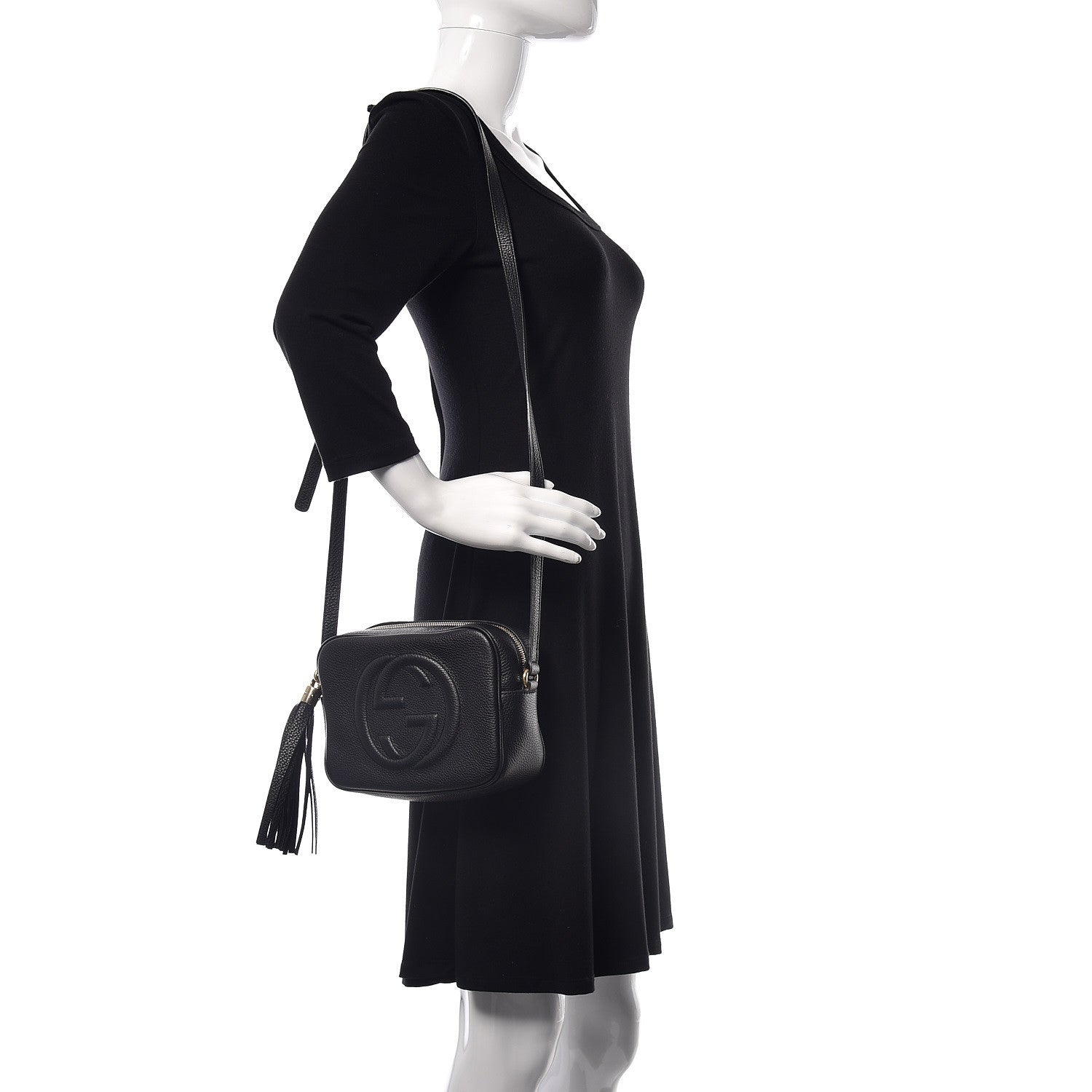Gucci Pebbled Calfskin Small Soho Disco Bag Black 2 of 19
