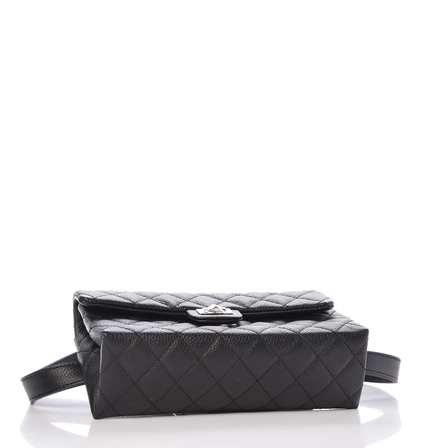 Chanel Grained Calfskin Quilted 2.55 Reissue Flap Belt Bag Clutch Black 4 of 8