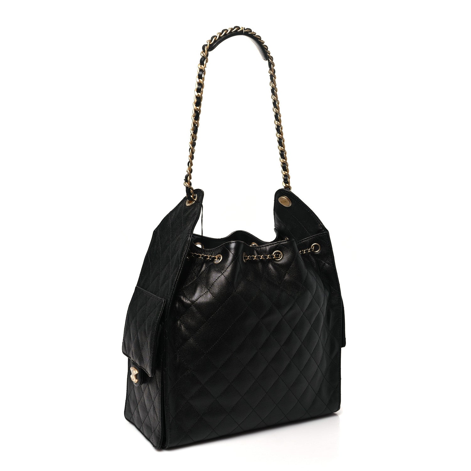Chanel Caviar Quilted Medium Chanel 25 Handbag Black 4 of 11