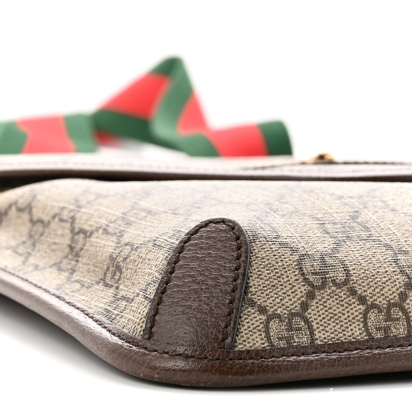 GG Supreme Monogram Web Medium Neo Vintage Flap Messenger Bag Beige New Acero Acero