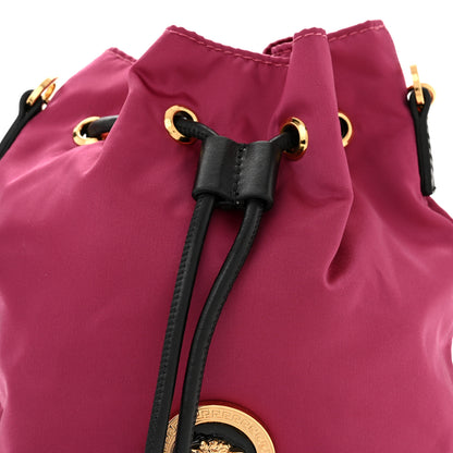 Versace NylonMedusa Drawstring Bucket Bag Dahlia Black 6 of 8