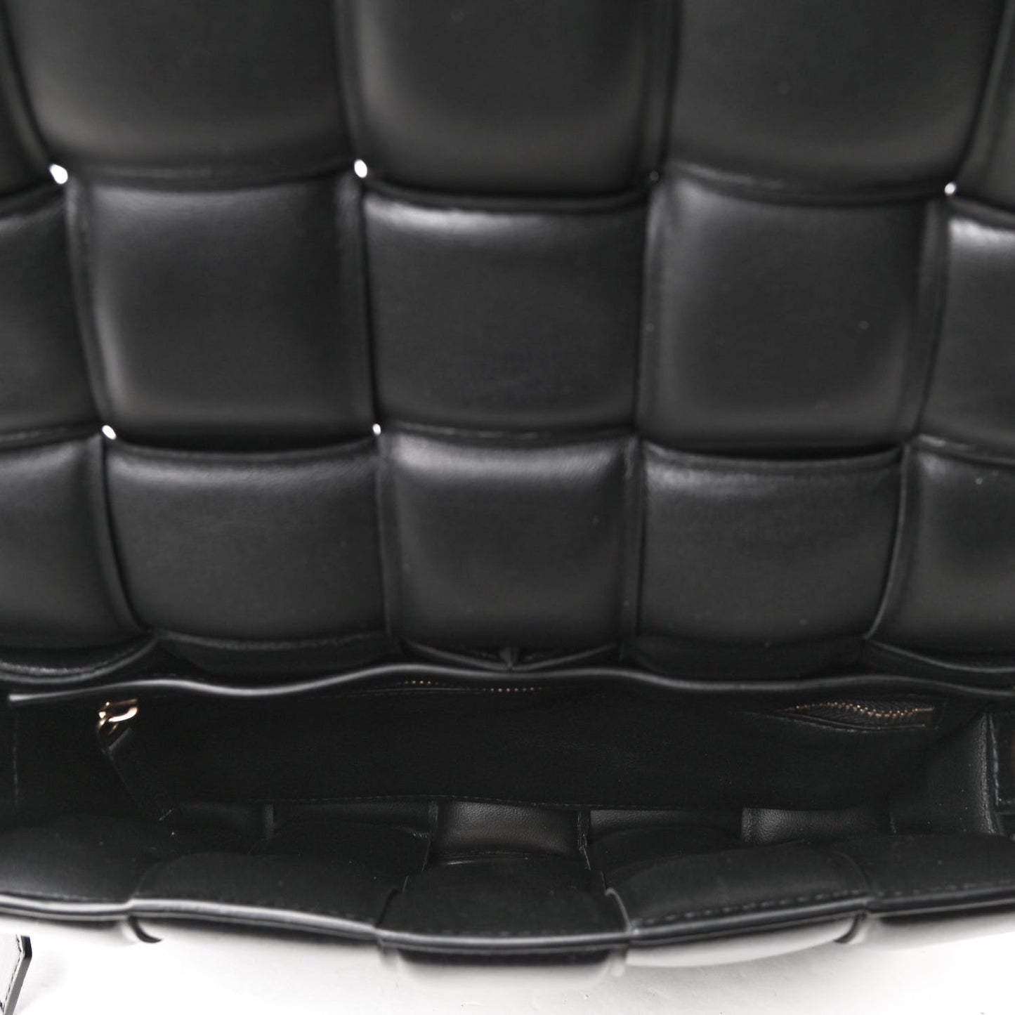 Nappa Maxi Intreccio Padded Cassette Crossbody Bag Black