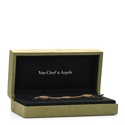 Van Cleef & Arpels 18K Yellow Gold 5 Motifs Guilloche Vintage Alhambra Bracelet 4 of 4