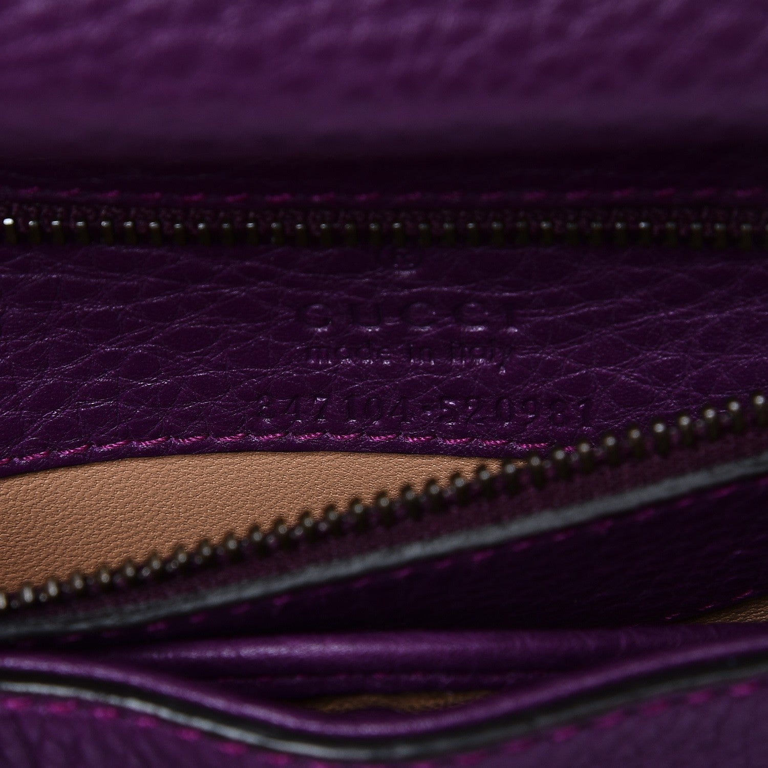 Gucci Calfskin Small Nouveau Fringe Shoulder Bag Purple 7 of 7