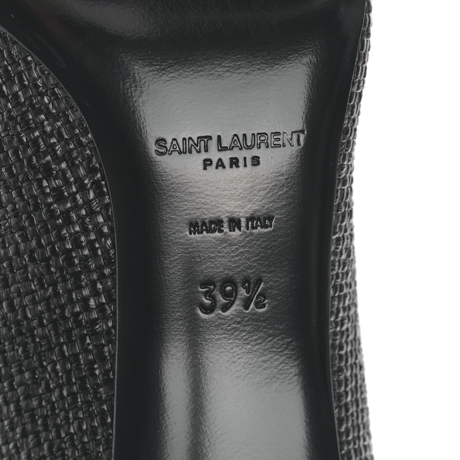 Saint Laurent Raffia Anja 105 Pumps 39.5 Black 6 of 11