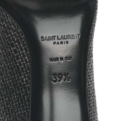 Saint Laurent Raffia Anja 105 Pumps 39.5 Black 6 of 11