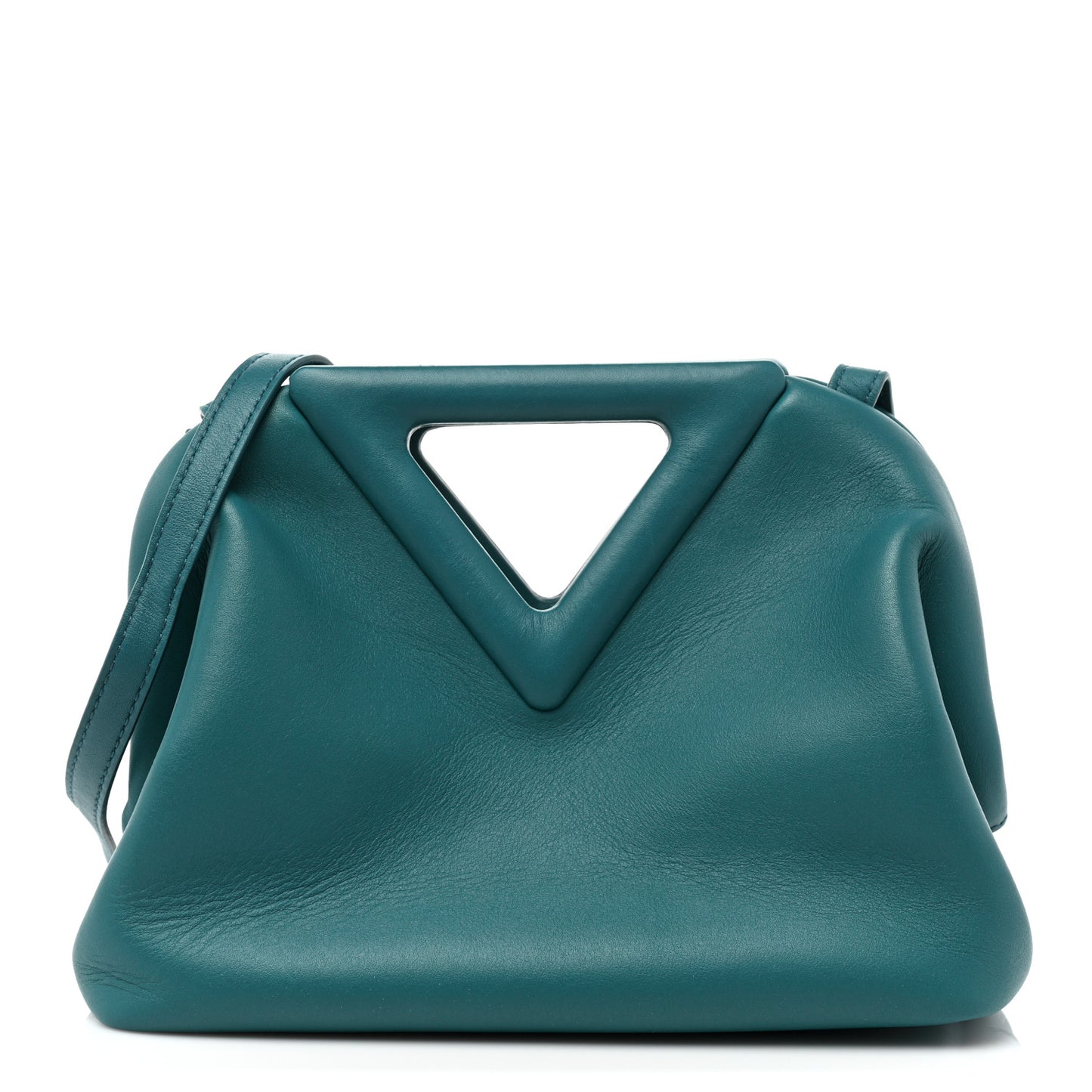 Calfskin Small The Point Triangle Bag Mallard