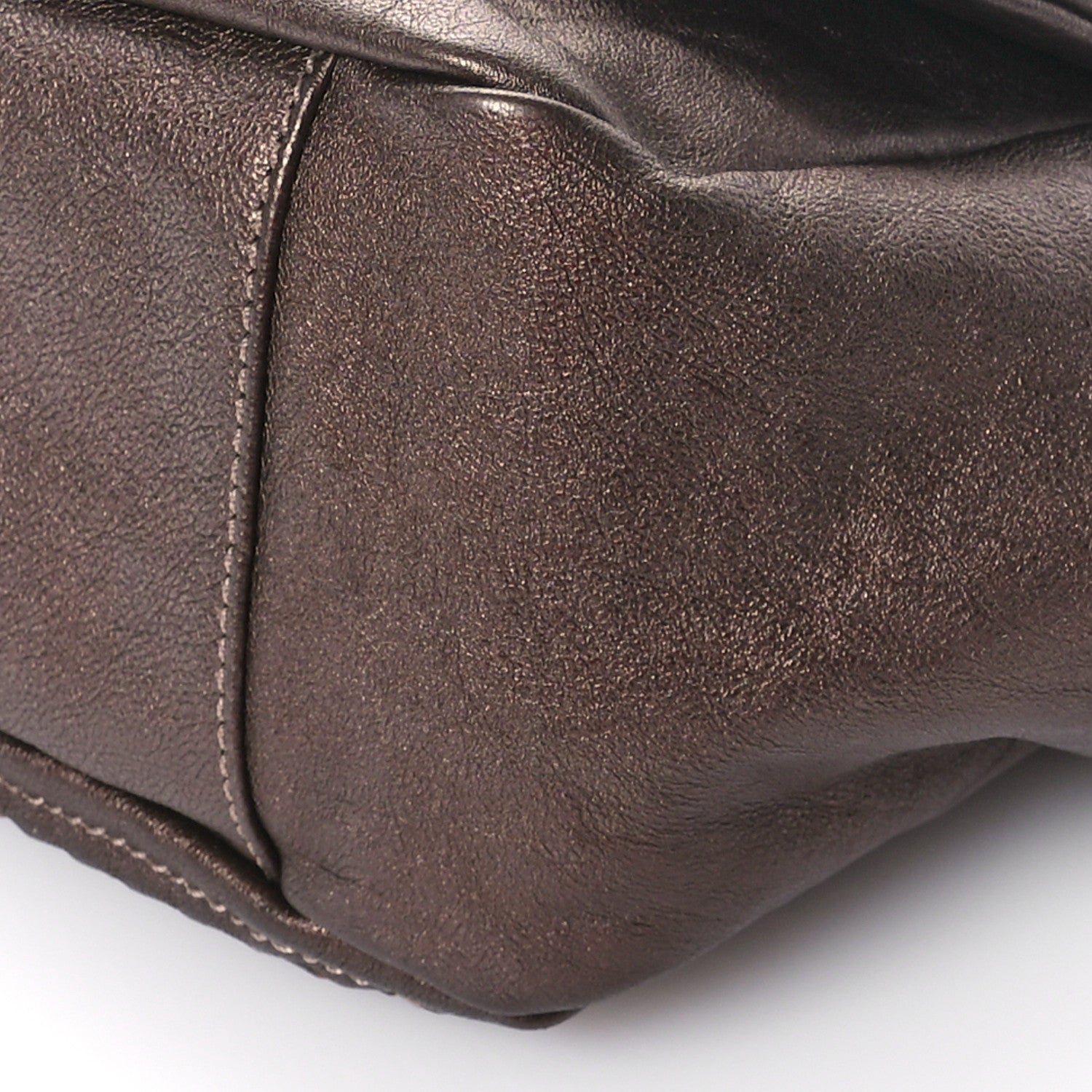 Chanel Metallic Deerskin Small Luxe Ligne Flap Bronze 10 of 11
