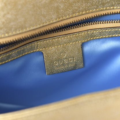 Gucci Metallic Calfskin Matelasse Small GG Marmont Shoulder Bag Gold Pink 8 of 10