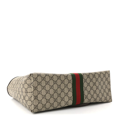 Gucci GG Supreme Monogram Medium Ophidia Shopping Tote Brown 4 of 11