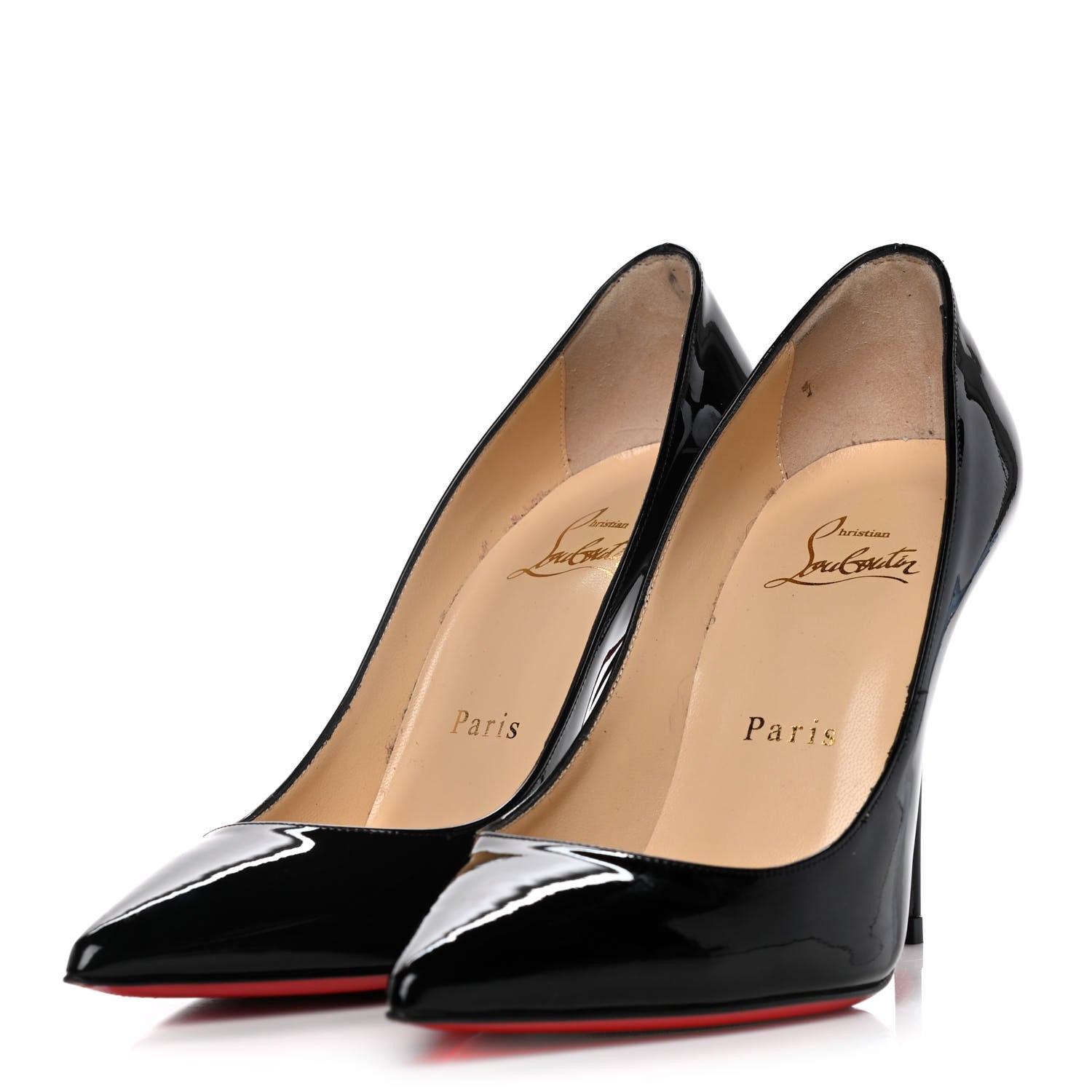 Christian Louboutin Patent Decollete 554 100 Pumps 35.5 Black 3 of 14