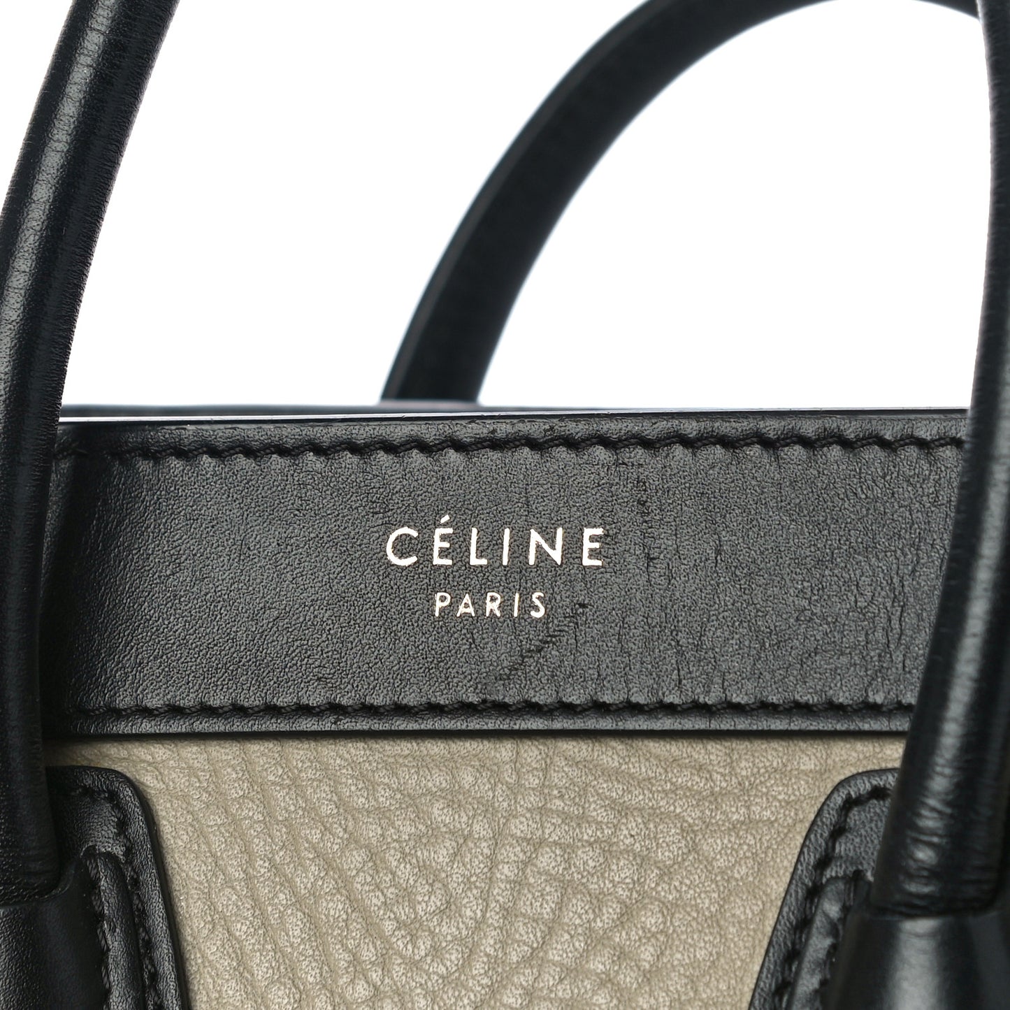 Elephant Calfskin Nano Tri-Color Luggage Beige