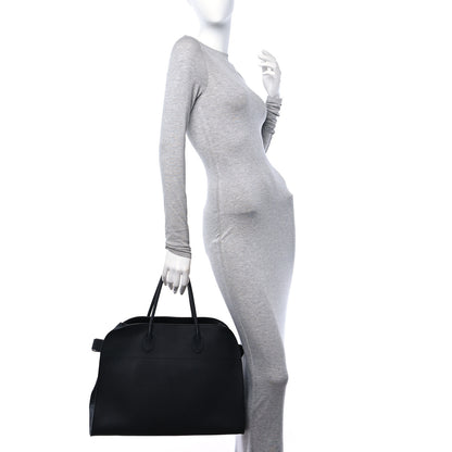 The Row Grained Calfskin Soft Margaux 17 Black 2 of 11