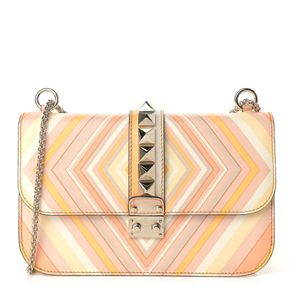 Valentino Garavani Vitello Native Couture 1975 Medium Glam Lock Rockstud Flap Mandarin Sorbet 1 of 11