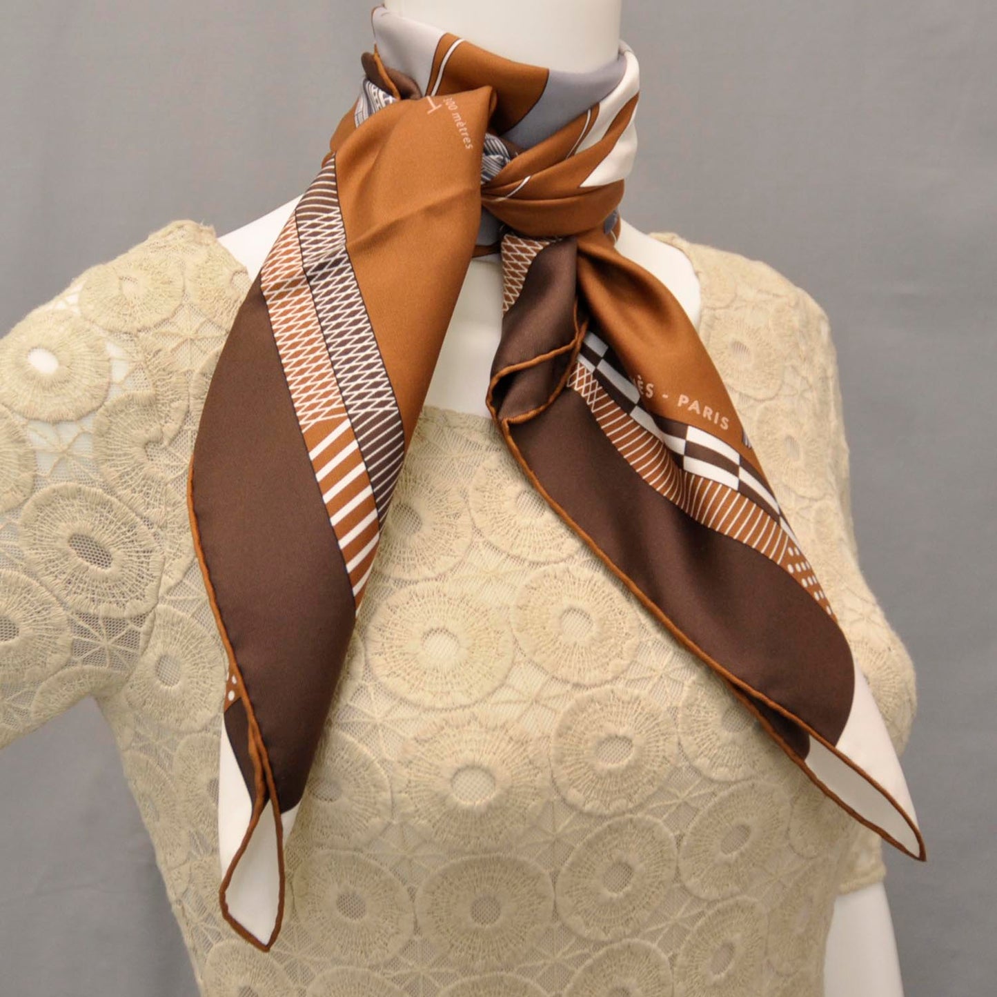 Silk Cheval De Courses Scarf 90