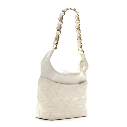 Chanel Calfskin Quilted Close To Me Hobo White 3 of 13