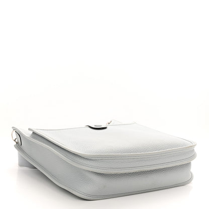 Hermes Taurillon Clemence Evelyne III PM Bleu Pale 4 of 11