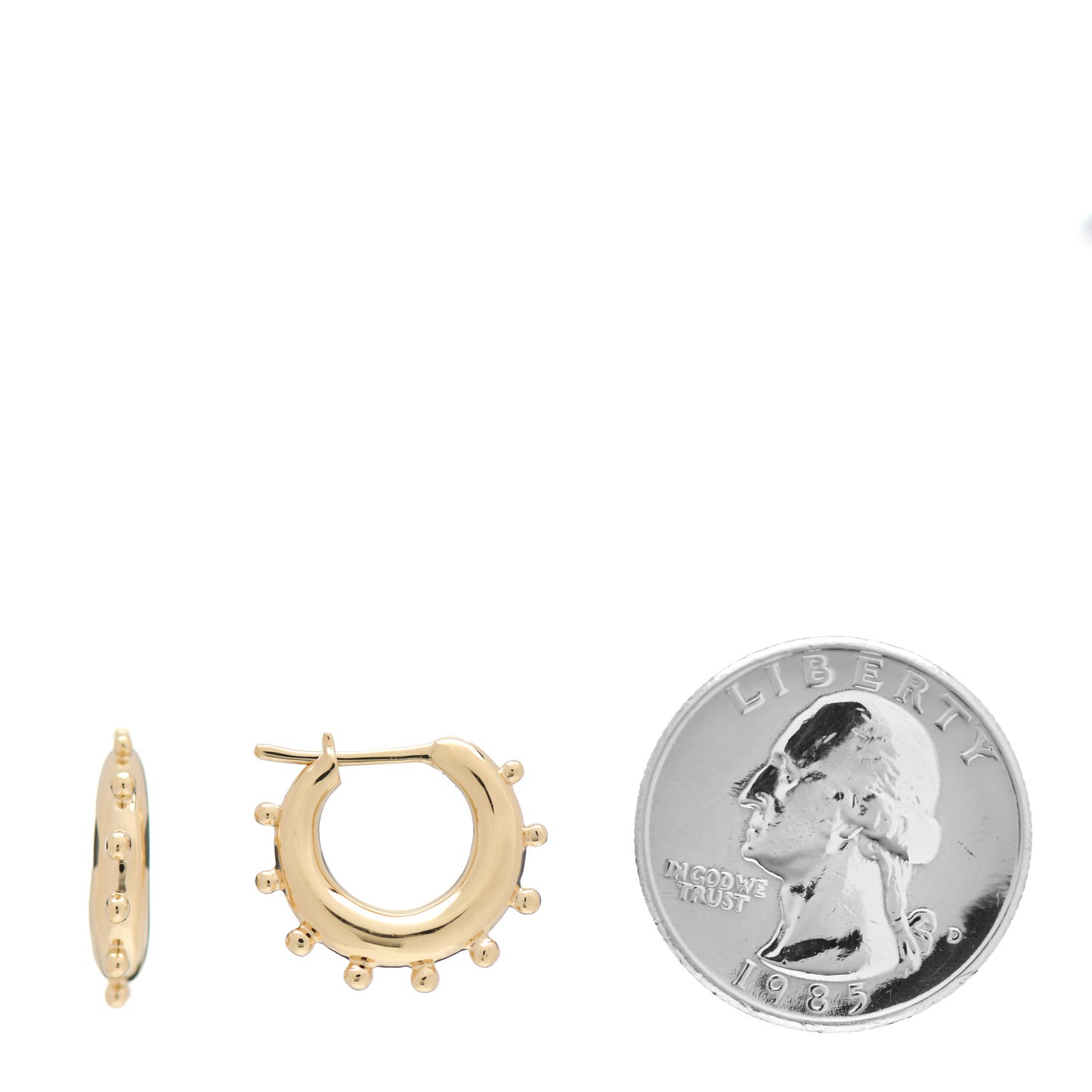 18K Yellow Gold Yoga Hoop Earrings