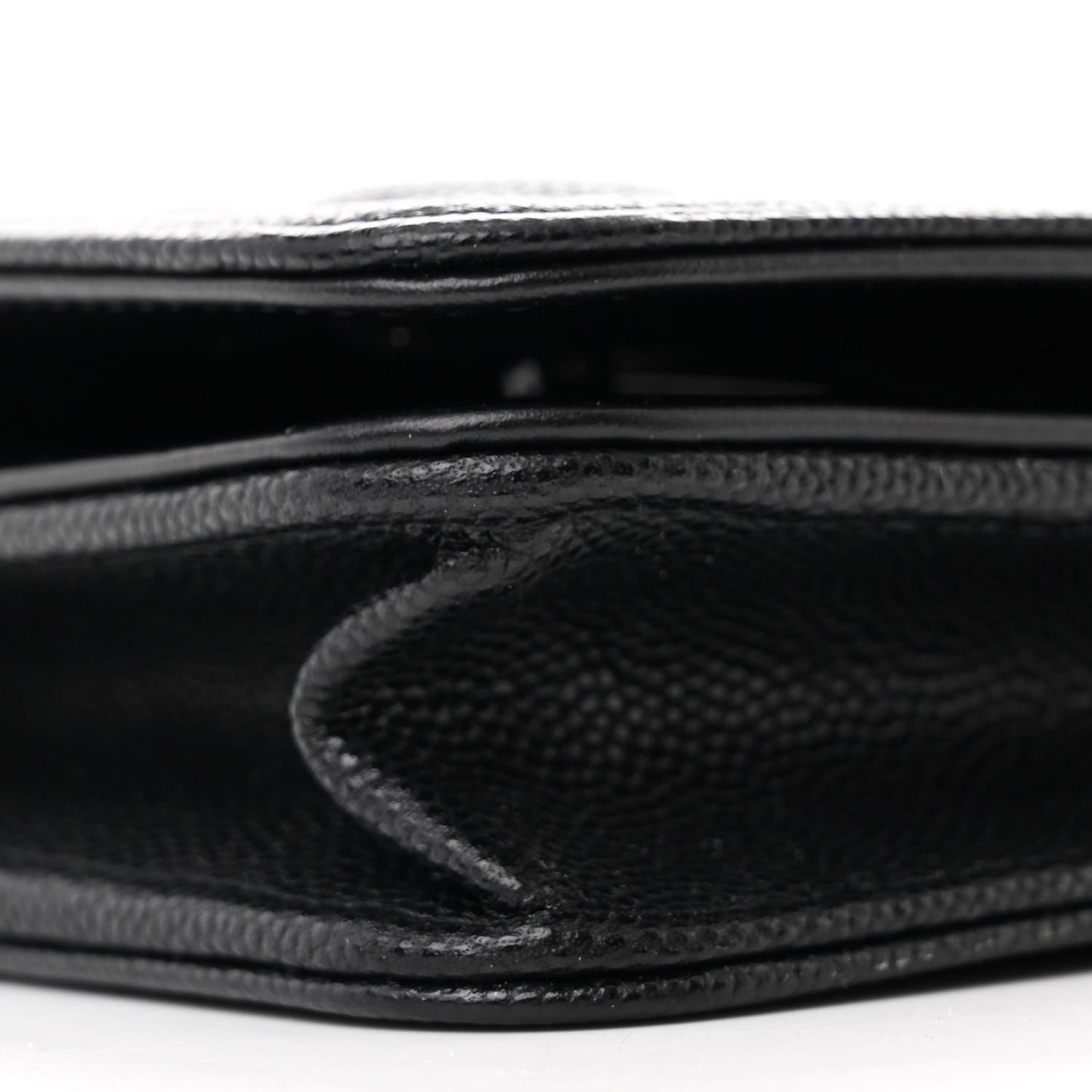 Caviar Quilted Boy Wallet On Chain WOC Black