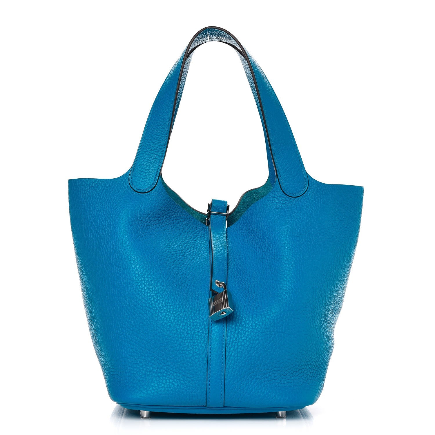 Hermes Taurillon Clemence Picotin Lock 22 MM Bleu Zanzibar 1 of 8