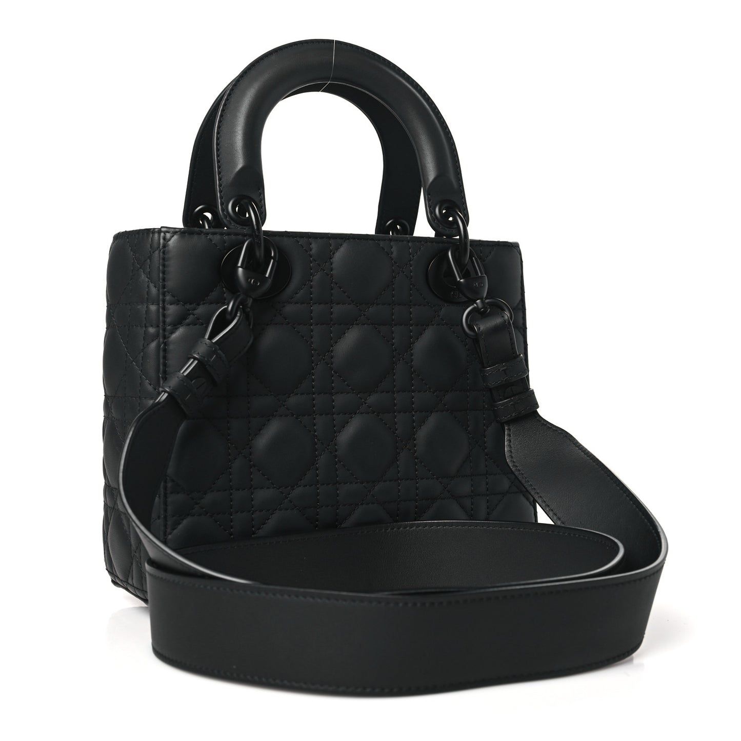 Ultra Matte Calfskin Cannage Small My ABCDior Lady Dior Black