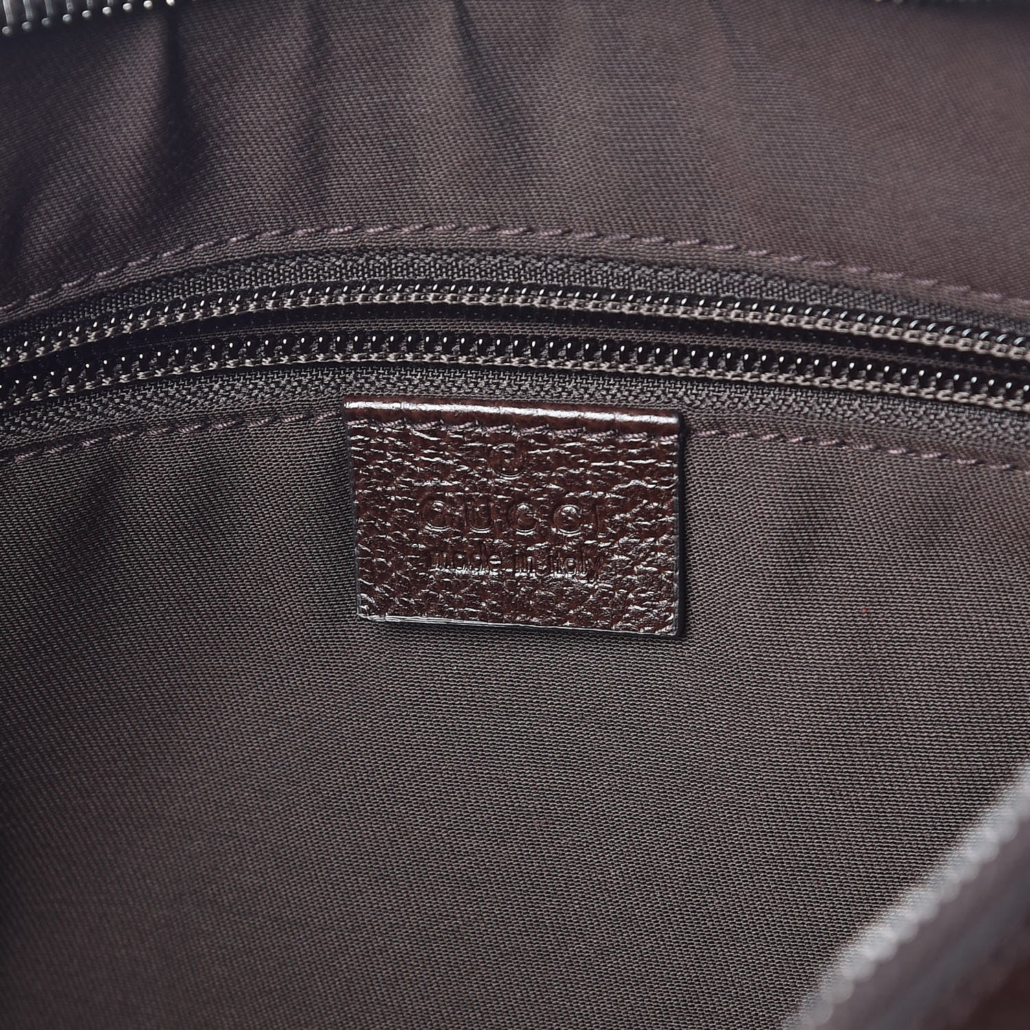 Gucci Monogram Web Medium Half Moon Hobo Dark Brown 6 of 9
